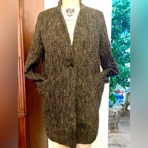 Car Coat, size 8, faux shearling lined.